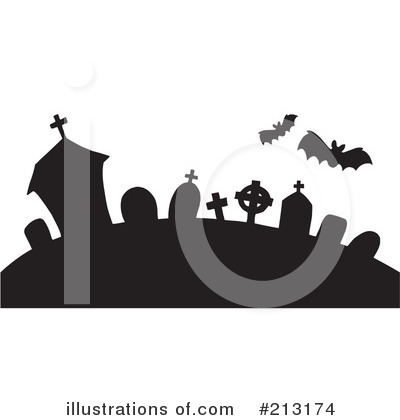 Royalty-Free (RF) Graveyard Clipart Illustration by visekart - Stock Sample #213174