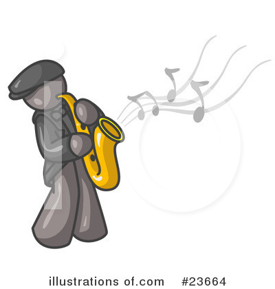 Saxophone Clipart #23664 by Leo Blanchette