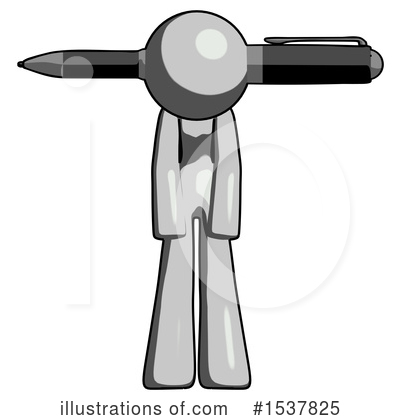 Royalty-Free (RF) Gray Design Mascot Clipart Illustration by Leo Blanchette - Stock Sample #1537825