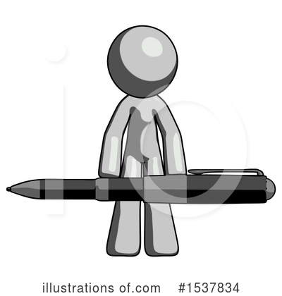 Royalty-Free (RF) Gray Design Mascot Clipart Illustration by Leo Blanchette - Stock Sample #1537834