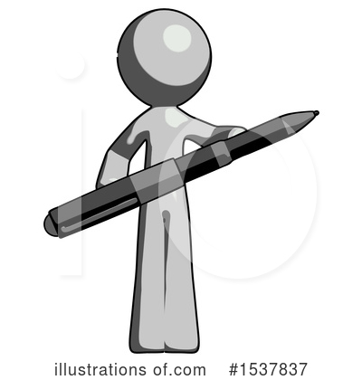 Royalty-Free (RF) Gray Design Mascot Clipart Illustration by Leo Blanchette - Stock Sample #1537837