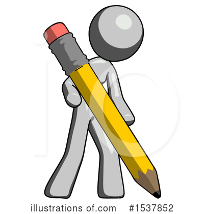 Royalty-Free (RF) Gray Design Mascot Clipart Illustration by Leo Blanchette - Stock Sample #1537852