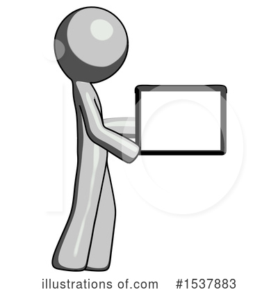 Royalty-Free (RF) Gray Design Mascot Clipart Illustration by Leo Blanchette - Stock Sample #1537883