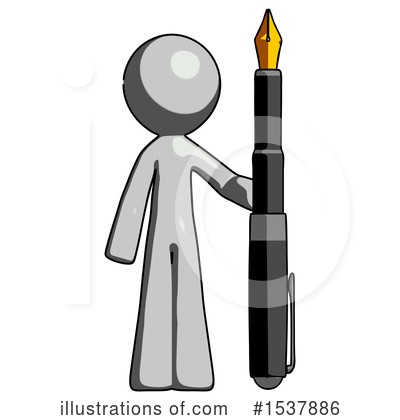 Royalty-Free (RF) Gray Design Mascot Clipart Illustration by Leo Blanchette - Stock Sample #1537886