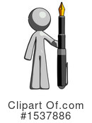 Gray Design Mascot Clipart #1537886 by Leo Blanchette