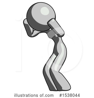 Royalty-Free (RF) Gray Design Mascot Clipart Illustration by Leo Blanchette - Stock Sample #1538044