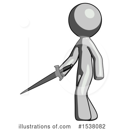 Royalty-Free (RF) Gray Design Mascot Clipart Illustration by Leo Blanchette - Stock Sample #1538082