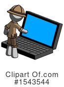 Gray Design Mascot Clipart #1543544 by Leo Blanchette