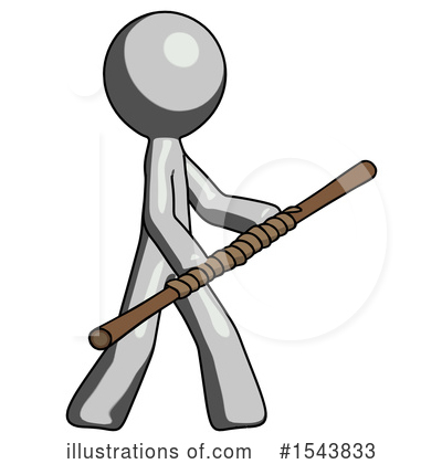 Royalty-Free (RF) Gray Design Mascot Clipart Illustration by Leo Blanchette - Stock Sample #1543833