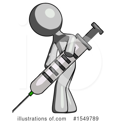 Royalty-Free (RF) Gray Design Mascot Clipart Illustration by Leo Blanchette - Stock Sample #1549789