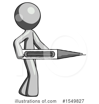 Royalty-Free (RF) Gray Design Mascot Clipart Illustration by Leo Blanchette - Stock Sample #1549827