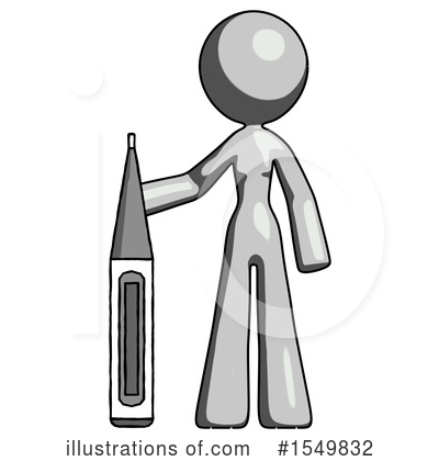 Royalty-Free (RF) Gray Design Mascot Clipart Illustration by Leo Blanchette - Stock Sample #1549832