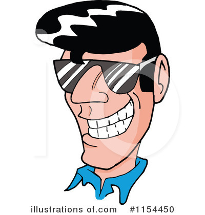 Royalty-Free (RF) Greaser Clipart Illustration by LaffToon - Stock Sample #1154450