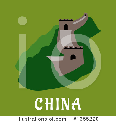 Royalty-Free (RF) Great Wall Of China Clipart Illustration by Vector Tradition SM - Stock Sample #1355220
