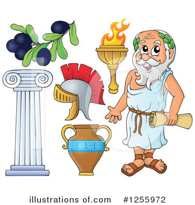 Royalty-Free (RF) Greek Clipart Illustration by visekart - Stock Sample #1255972