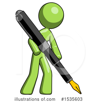 Royalty-Free (RF) Green Design Mascot Clipart Illustration by Leo Blanchette - Stock Sample #1535603