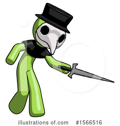 Royalty-Free (RF) Green Design Mascot Clipart Illustration by Leo Blanchette - Stock Sample #1566516
