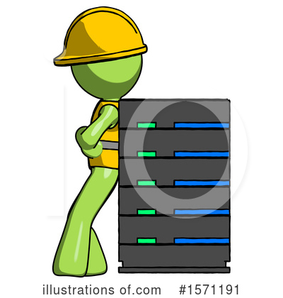 Royalty-Free (RF) Green Design Mascot Clipart Illustration by Leo Blanchette - Stock Sample #1571191