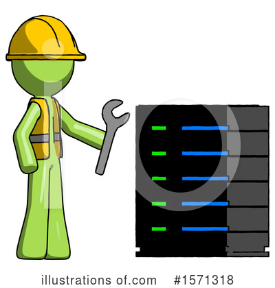 Royalty-Free (RF) Green Design Mascot Clipart Illustration by Leo Blanchette - Stock Sample #1571318