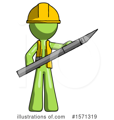 Royalty-Free (RF) Green Design Mascot Clipart Illustration by Leo Blanchette - Stock Sample #1571319