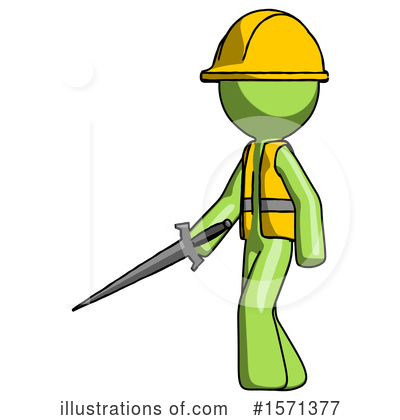 Royalty-Free (RF) Green Design Mascot Clipart Illustration by Leo Blanchette - Stock Sample #1571377
