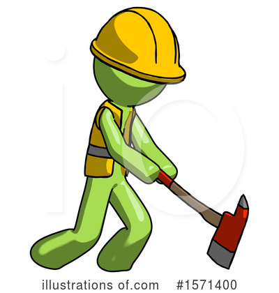 Royalty-Free (RF) Green Design Mascot Clipart Illustration by Leo Blanchette - Stock Sample #1571400