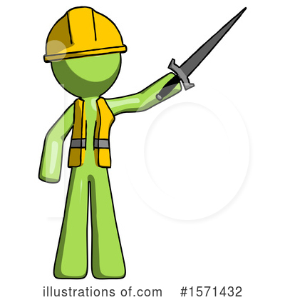 Royalty-Free (RF) Green Design Mascot Clipart Illustration by Leo Blanchette - Stock Sample #1571432