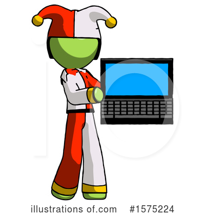Royalty-Free (RF) Green Design Mascot Clipart Illustration by Leo Blanchette - Stock Sample #1575224