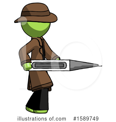 Royalty-Free (RF) Green Design Mascot Clipart Illustration by Leo Blanchette - Stock Sample #1589749