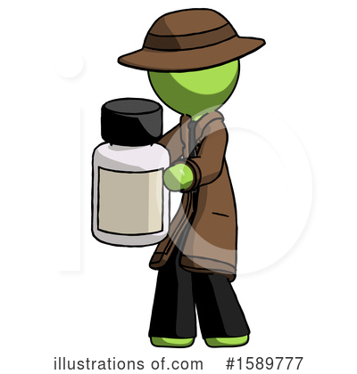 Royalty-Free (RF) Green Design Mascot Clipart Illustration by Leo Blanchette - Stock Sample #1589777