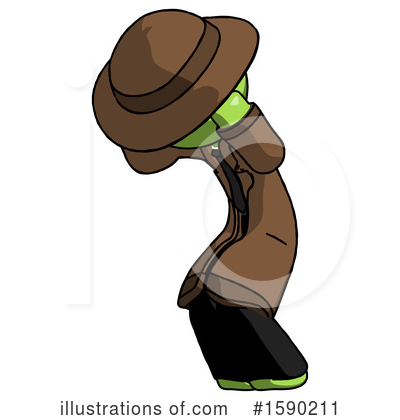 Royalty-Free (RF) Green Design Mascot Clipart Illustration by Leo Blanchette - Stock Sample #1590211