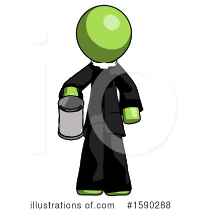 Royalty-Free (RF) Green Design Mascot Clipart Illustration by Leo Blanchette - Stock Sample #1590288
