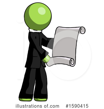 Royalty-Free (RF) Green Design Mascot Clipart Illustration by Leo Blanchette - Stock Sample #1590415