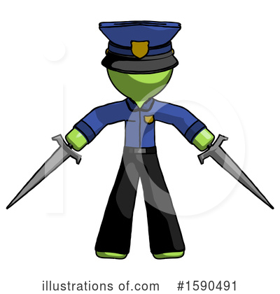Royalty-Free (RF) Green Design Mascot Clipart Illustration by Leo Blanchette - Stock Sample #1590491