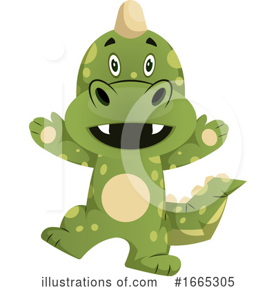 Royalty-Free (RF) Green Dragon Clipart Illustration by Morphart Creations - Stock Sample #1665305