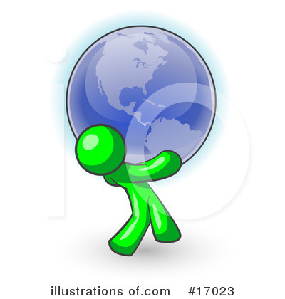 Royalty-Free (RF) Green Man Clipart Illustration by Leo Blanchette - Stock Sample #17023