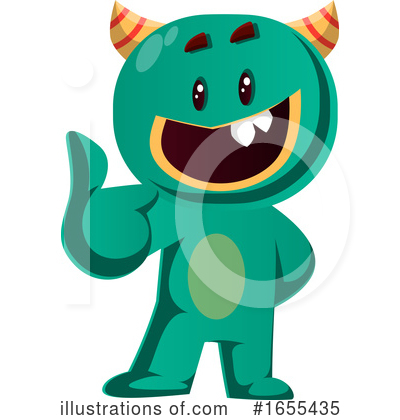 Royalty-Free (RF) Green Monster Clipart Illustration by Morphart Creations - Stock Sample #1655435