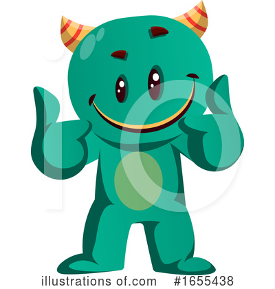 Royalty-Free (RF) Green Monster Clipart Illustration by Morphart Creations - Stock Sample #1655438