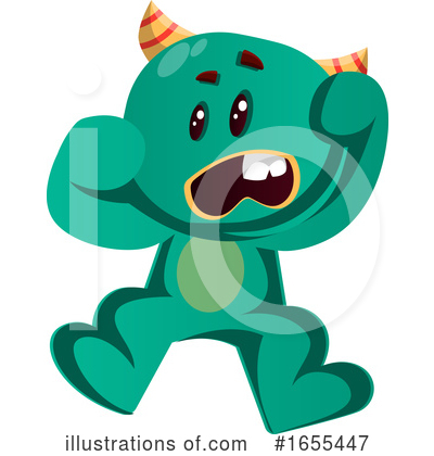 Royalty-Free (RF) Green Monster Clipart Illustration by Morphart Creations - Stock Sample #1655447