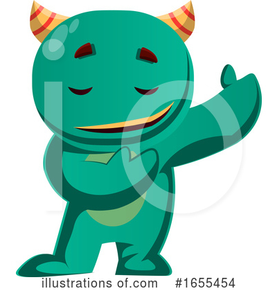Royalty-Free (RF) Green Monster Clipart Illustration by Morphart Creations - Stock Sample #1655454