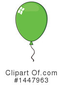 Green Party Balloon Clipart #1447963 by Hit Toon