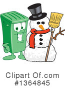 Green Trash Can Clipart #1364845 by Mascot Junction