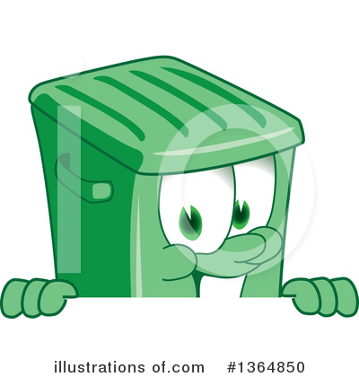 Royalty-Free (RF) Green Trash Can Clipart Illustration by Mascot Junction - Stock Sample #1364850
