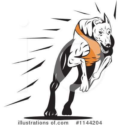 Royalty-Free (RF) Greyhound Clipart Illustration by patrimonio - Stock Sample #1144204