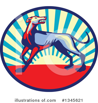 Royalty-Free (RF) Greyhound Clipart Illustration by patrimonio - Stock Sample #1345621
