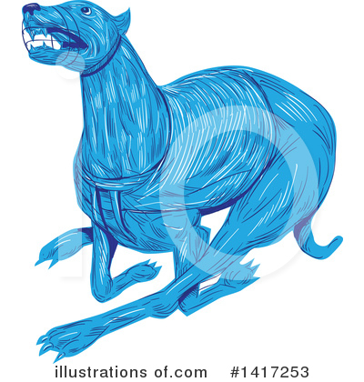 Royalty-Free (RF) Greyhound Clipart Illustration by patrimonio - Stock Sample #1417253