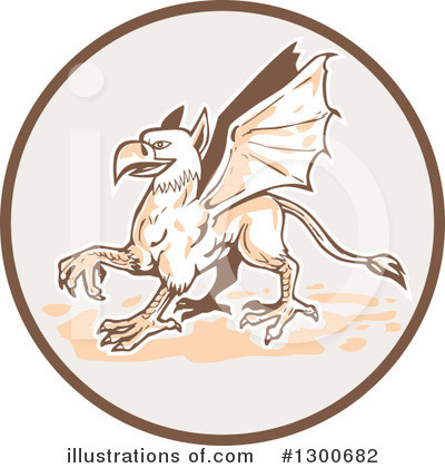Royalty-Free (RF) Griffin Clipart Illustration by patrimonio - Stock Sample #1300682