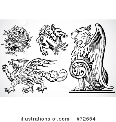 Royalty-Free (RF) Griffin Clipart Illustration by BestVector - Stock Sample #72654