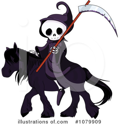 Royalty-Free (RF) Grim Reaper Clipart Illustration by Pushkin - Stock Sample #1079909