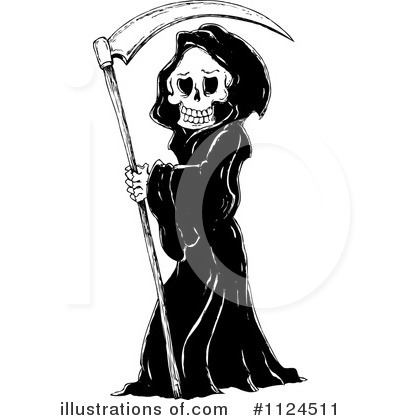 Royalty-Free (RF) Grim Reaper Clipart Illustration by visekart - Stock Sample #1124511